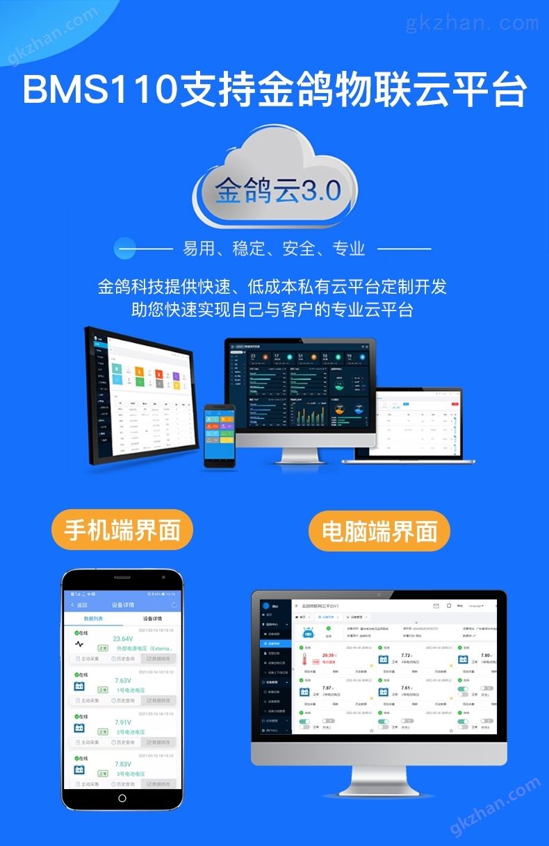 BMS110蓄电池支持物联网云平台