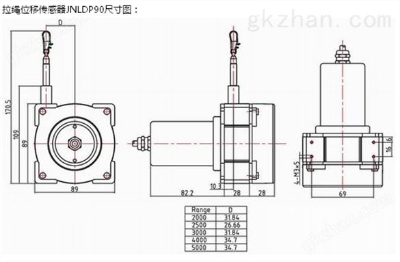 拉绳位移传感器 JNLDP90 上海今诺 质优价平