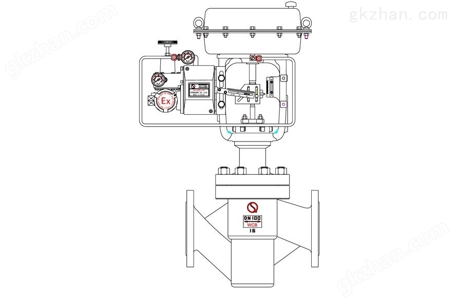 ZJHPF-B气动波纹管衬氟调节阀结构图