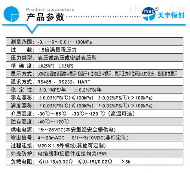 CYT-107防爆高温压力变送器