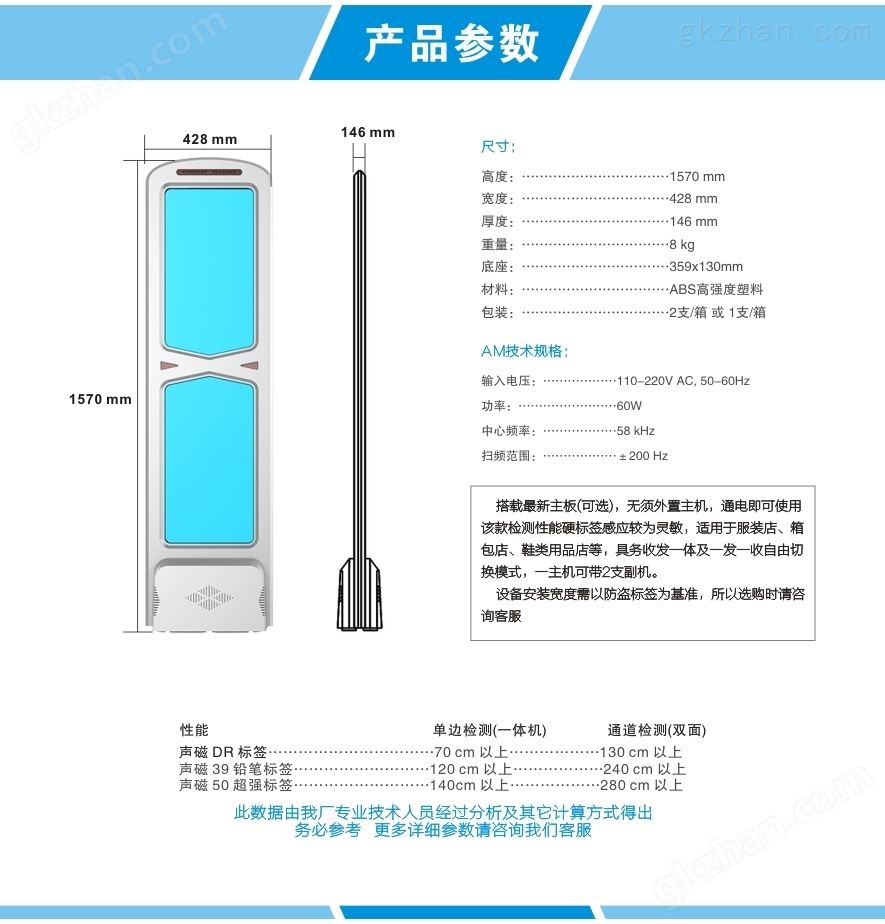 服装超市防盗门产品参数