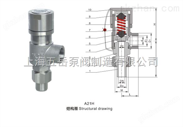 A21W-100P不锈钢安全阀