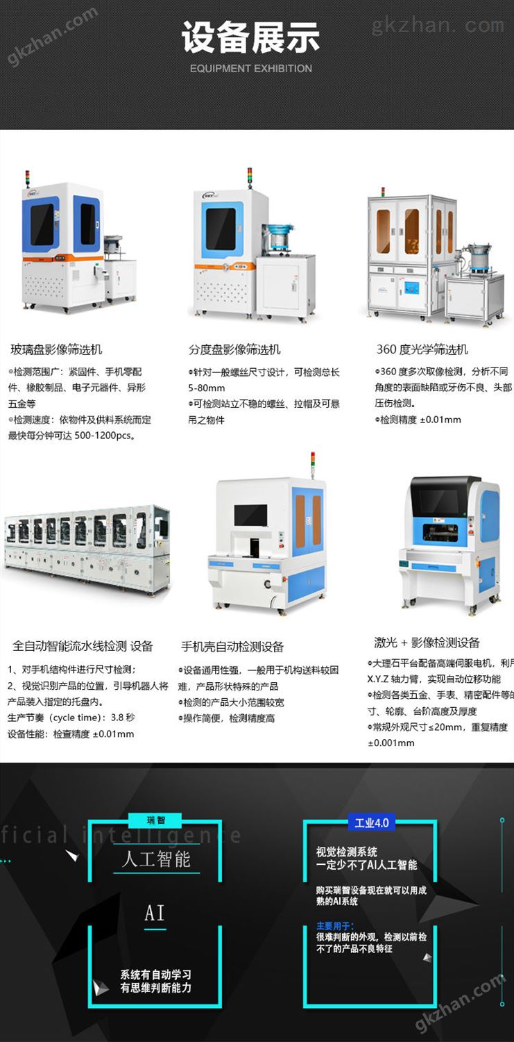 瑞智光电自动化检测设备展示