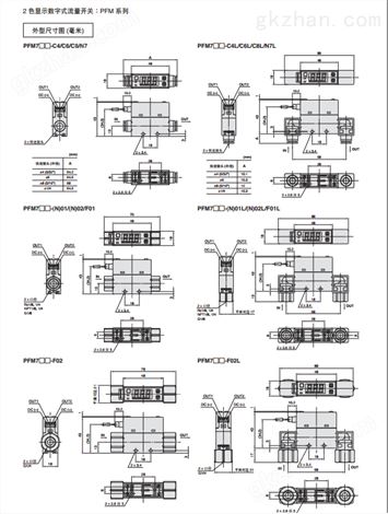 SMC2色显示数字式流量开关PFM系列
