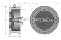 蝶形双瓣铸钢止回阀