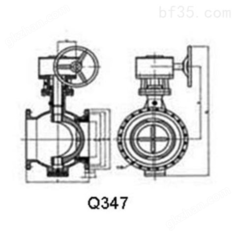 万喜堂彩票 Q347 型 PN16、PN25 偏心半球阀