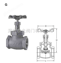 G KITZ青铜丝扣截止阀（明杆式） 日本北泽青铜截止阀