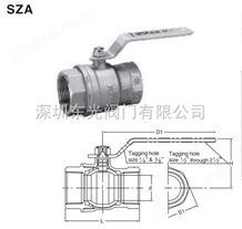 SZA KITZ黄铜丝口全通径球阀 日本北泽丝口球阀