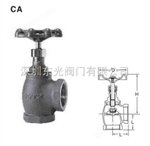 CA KITZ青铜丝扣角式截止阀（明杆式） 进口青铜截止阀