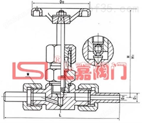 万喜堂app下载彩票 J21W-16C6L 型外螺纹不锈钢截止阀