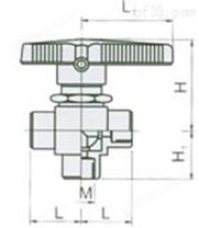 内螺纹三通球阀