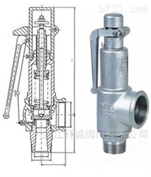 万喜堂彩票app下载中心 A28H外螺纹全启式蒸汽安全阀