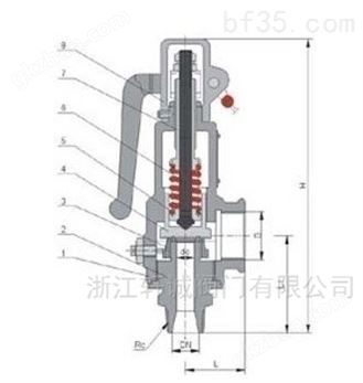 万喜堂彩票app下载中心 A28H外螺纹全启式蒸汽安全阀