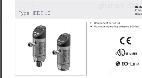 Rexroth/力士乐流量控制阀HED 8系列 节能阀