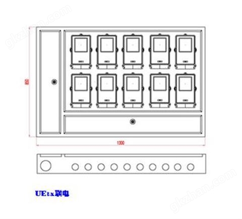 万喜堂彩票 DB3310国网标准三门三相十户电表箱