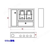 国网标准工装三门三相二户电表箱