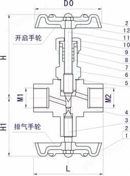 万喜堂app下载网页版 J19H压力表三通阀(内丝)