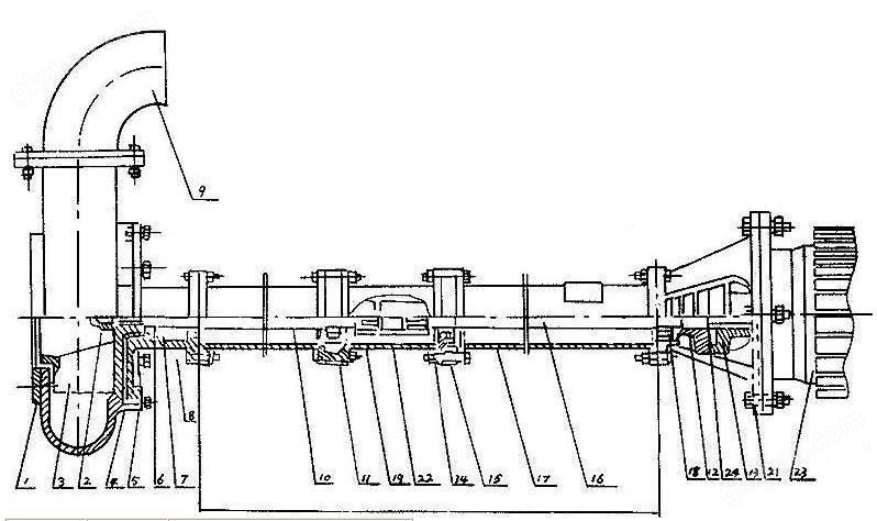 NL型矿用泥浆泵结构图