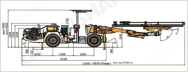 万喜堂app下载老虎机 KJ311增高型全液压掘进钻车