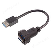 USB 3.0公/母成型直式插头(螺纹式).'