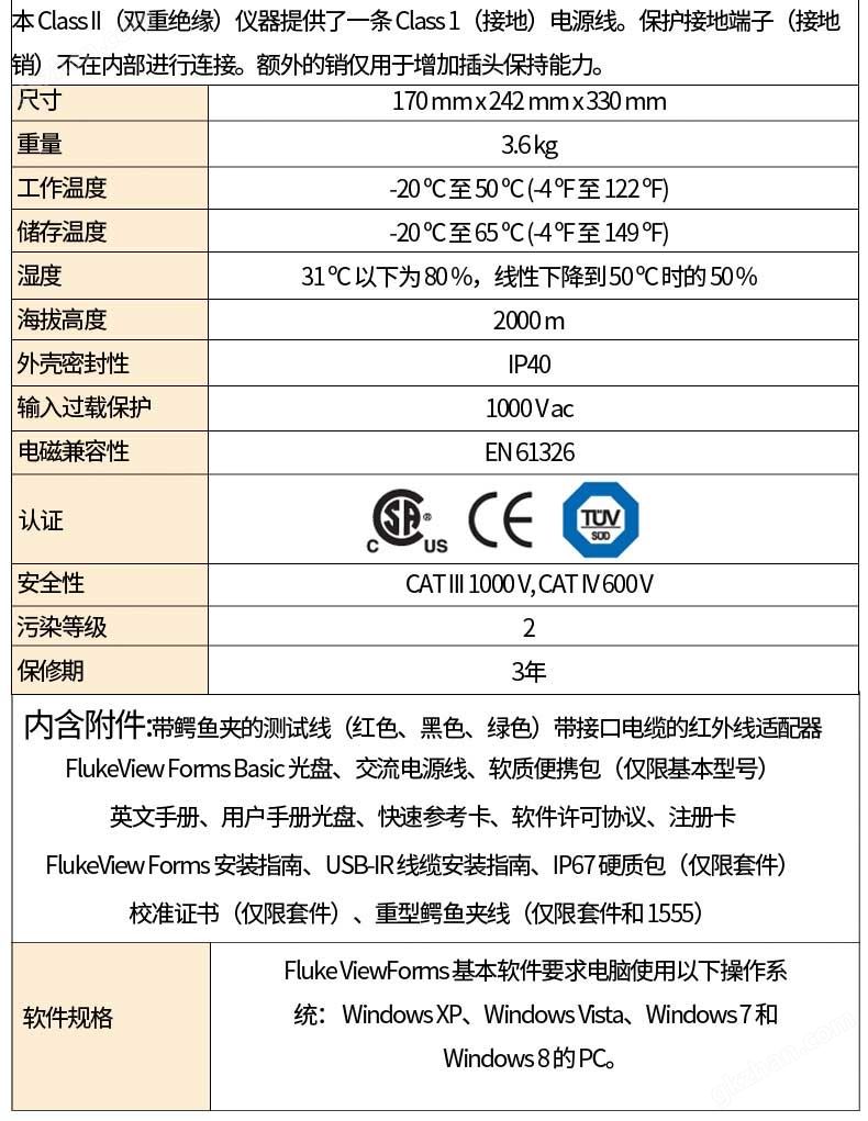 Fluke 1555/Fluke 1555 FC绝缘电阻测试仪