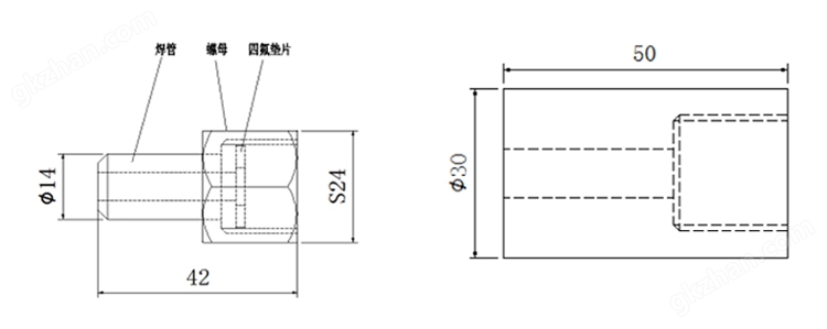 法兰式智能压力变送器附件尺寸