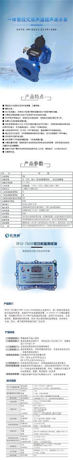 大口径超声波水表双声道远传智能