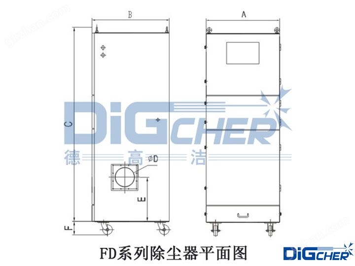 FD系列除尘器平面图