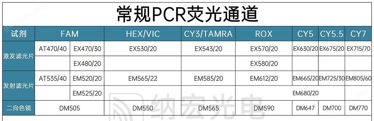 常规PCR荧光通道