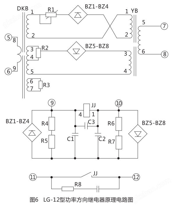 LG-12继电器的原理电路图