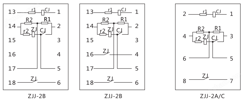 ZJJ-2A内部接线及外引接线图