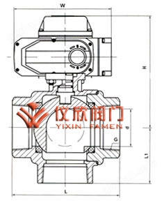 电动内螺纹三通球阀