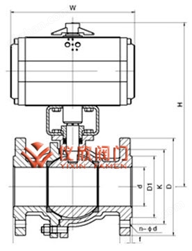 气动切断球阀结构尺寸图