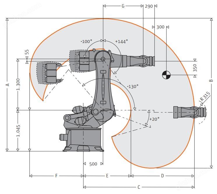 KUKA KR 500/480 焊接机器人运行轨迹