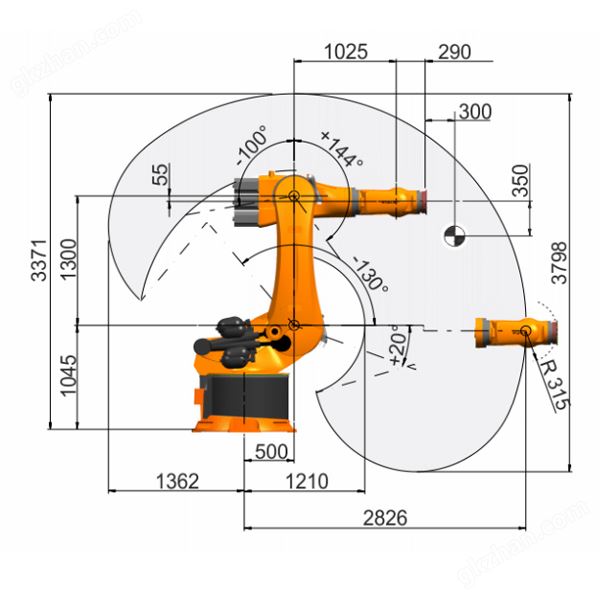 KUKA KR 500/420/340 R3080 码垛机器人运行轨迹