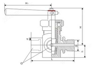 万喜堂app下载网页版 X14H-1.0C/T/P三通式压力表专用旋塞阀外形结构尺寸图