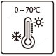 wide temperature support (0-70°C)