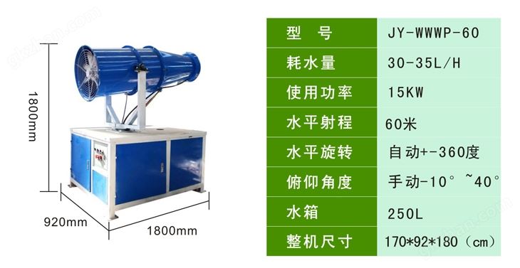 雾炮机参数