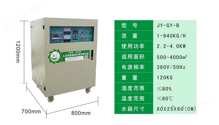 高压微雾升级款参数