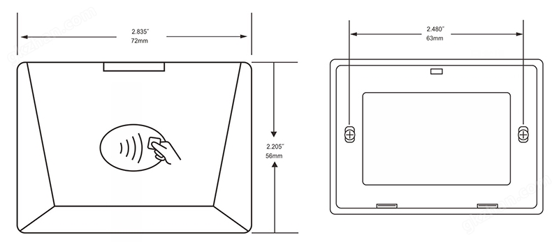 门禁读卡器的尺寸