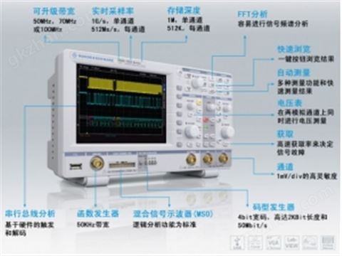 万喜堂彩票注册网站 惠美50M/70M/100M可升级多功能示波器HMO1002