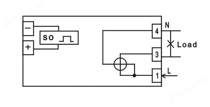 双向RS485导轨式电能表接线图