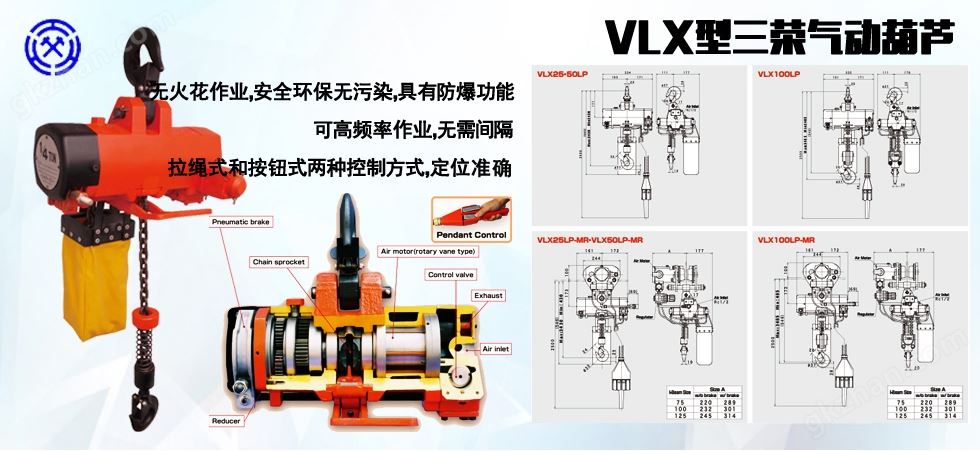 万喜堂彩票最新网址 VLX型三荣气动葫芦图