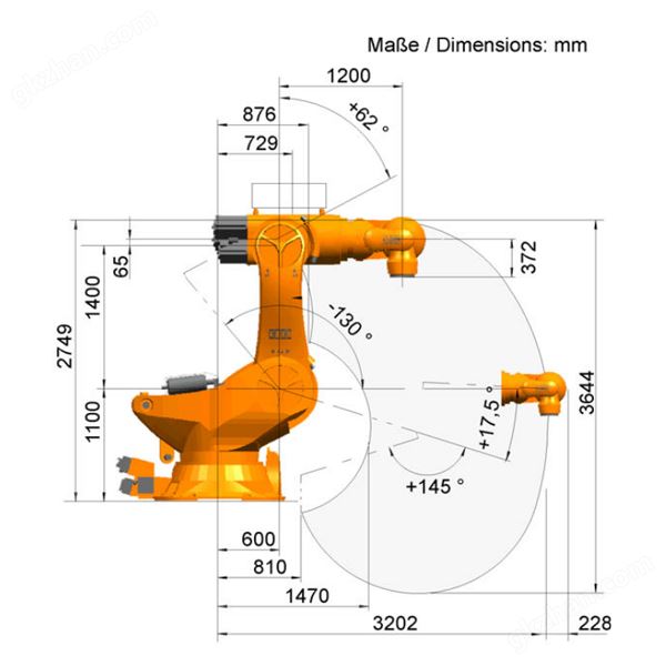 KUKA KR 1000 titan 码垛机器人运行轨迹