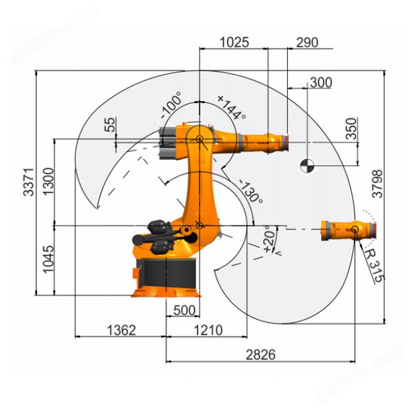 KUKA KR 360/280/240 R3330 码垛机器人运行轨迹