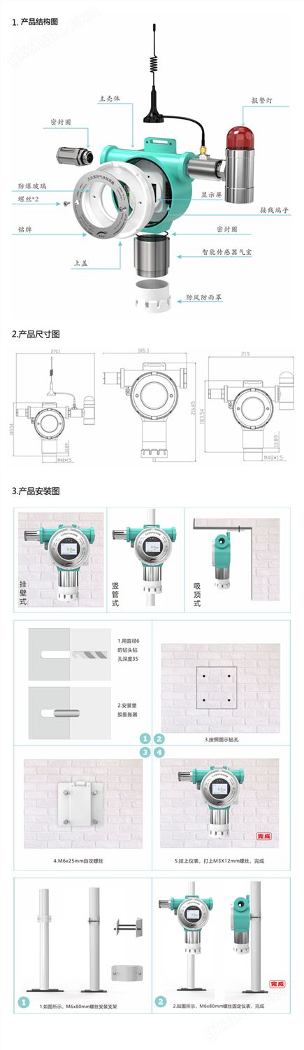 产品尺寸与安装图