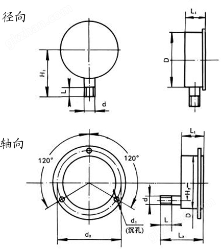 YN-100 耐震压力表