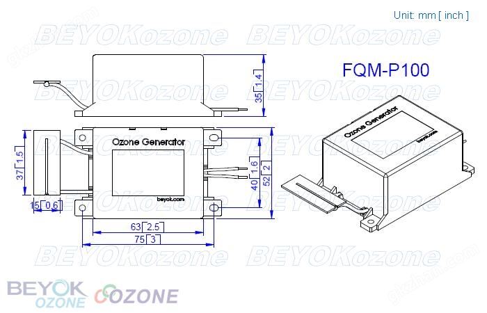 臭氧发生片FQM-P100 图片