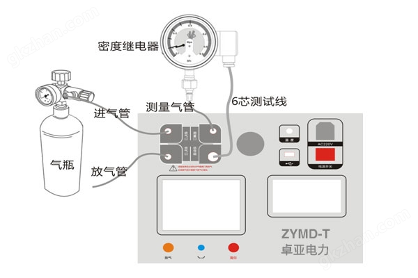 sf6气体密度继电器校验仪接线方法