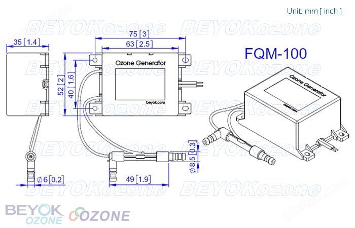 微型臭氧发生管FQM-100 图片